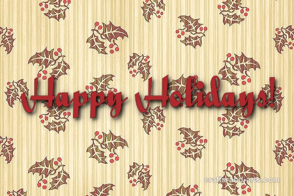 Holly Holidays Card