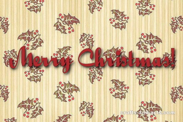 Holly Christmas Card