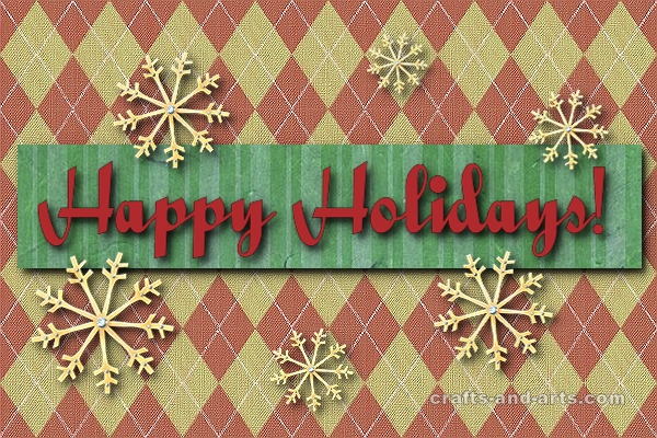 Snowflake Holidays Card