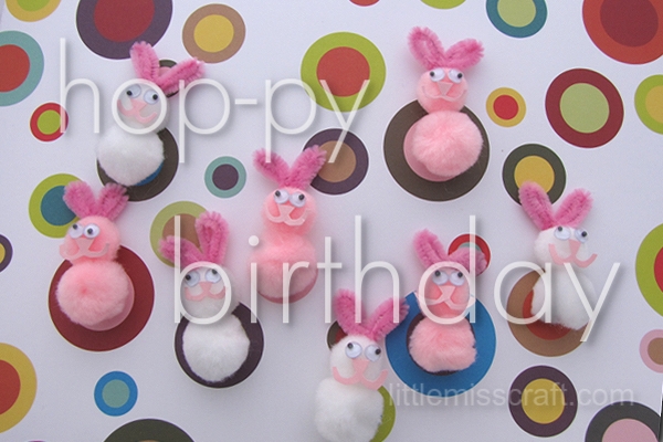Rabbit hop-py birthday printable greeting card