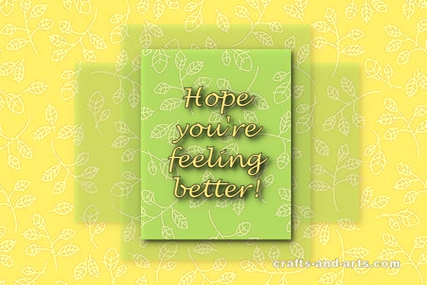 Feeling Better Leaves Get Well Card