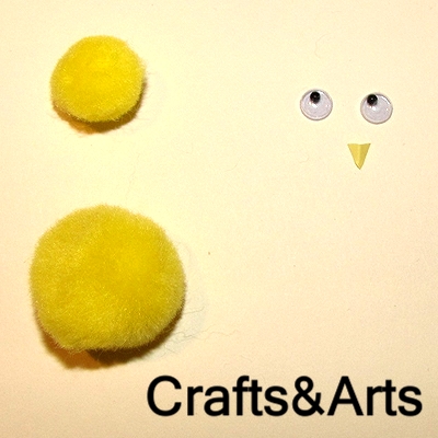 Chick pom-pom craft