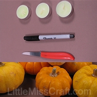 mini pumpkin tealight decoration craft thankgiving halloween fall harvest