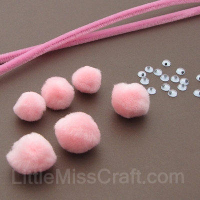 bunny rabbit pom-pom craft tutorial steps