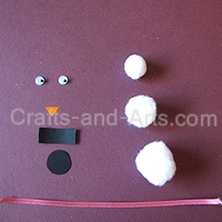 Snowman pom-pom craft
