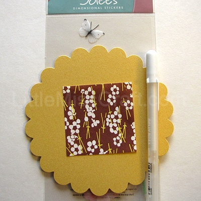 brown patterned origami paper (or any brown patternedpa