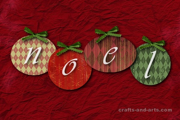 Noel Ornaments Christmas Card
