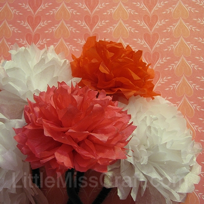 handmade carnation tissue paper flower craft tutorial