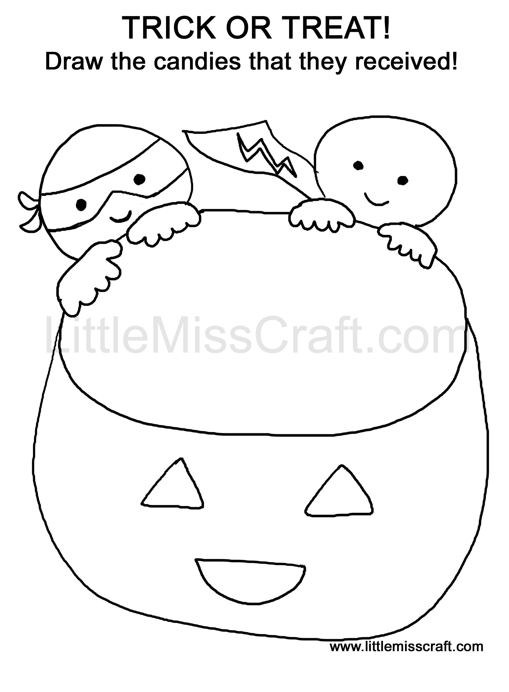 Halloween, coloring, doodles, printable pages, pumpkin, jack o'lantern, trick or treat, candies