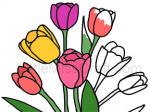 Tulip Bouquet Coloring Page