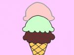 Sweets - Ice Cream Cone Doodle Coloring Page