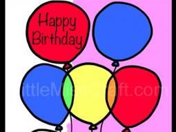 Balloon Birthday Coloring Page
