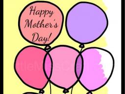 Balloon Mother's Day Coloring Page