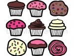 Cupcakes Coloring Page