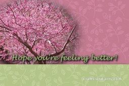 Feeling Better Blossoms Get Well Printable Card